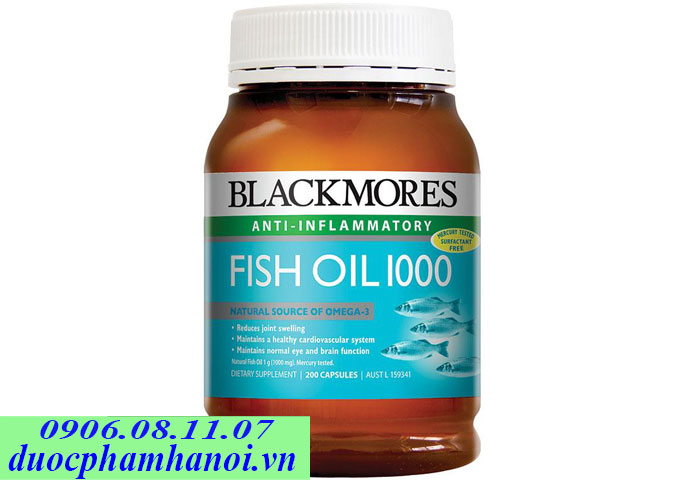 blackmores odourless fish oil 1000mg 200 viên 