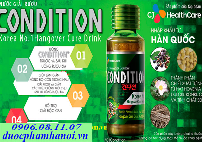 Nuoc giai ruou Condition Han Quoc