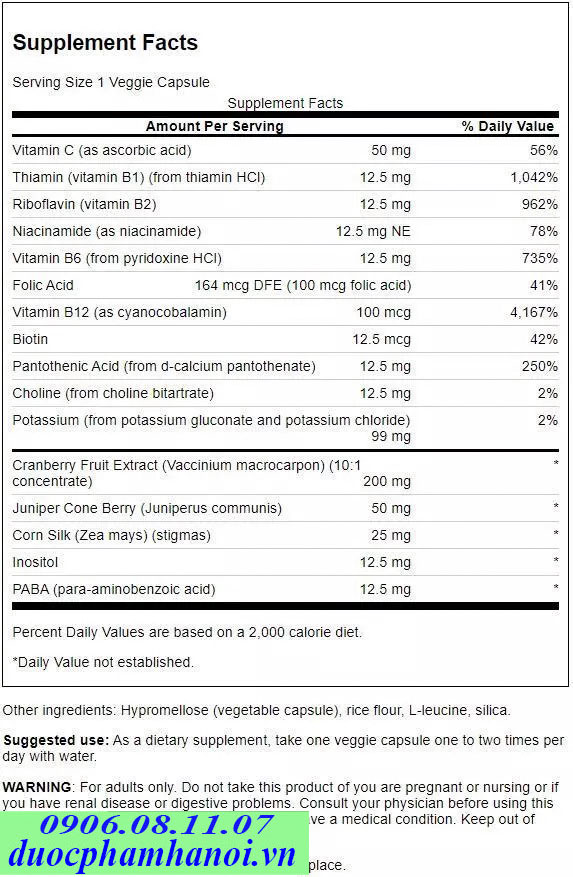Swanson Kidney Essentials 60 viên của Mỹ