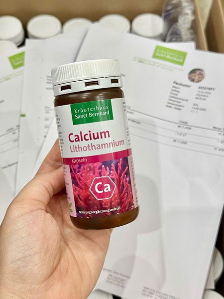 Canxi tảo biển đỏ của Đức calcium lithothamnium kapseln