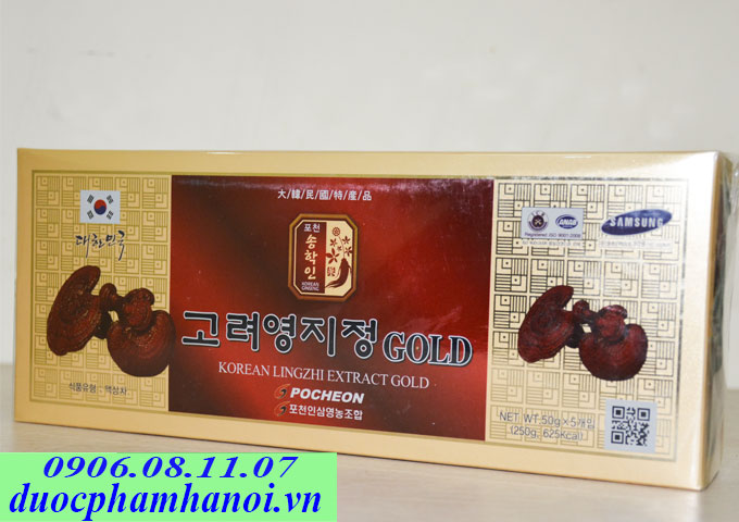 Cao linh chi đỏ Pocheon hộp giấy 5 lọ của Samsung Hàn Quốc