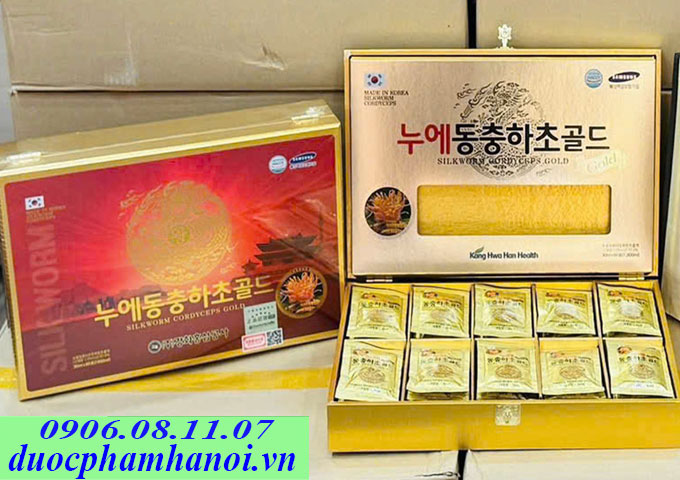 Đông trùng hạ thảo hộp gỗ vàng Kanghwa 60 gói