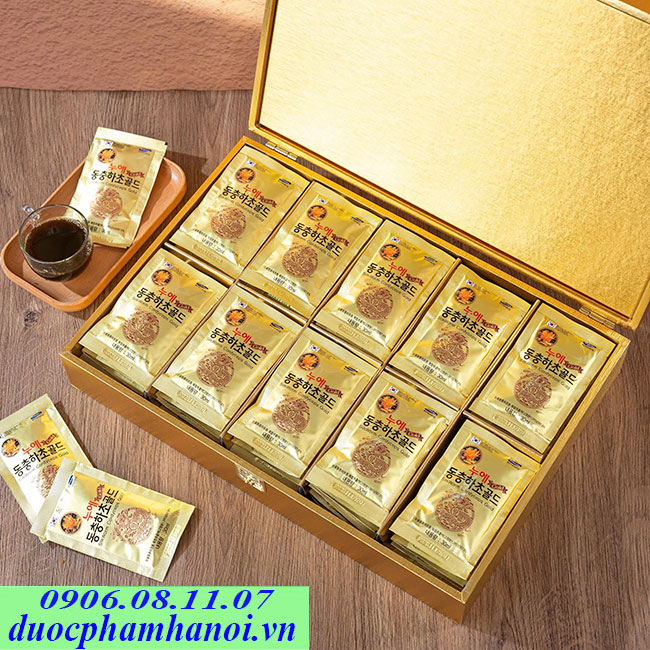 Đông trùng hạ thảo hộp gỗ vàng Kanghwa 60 gói