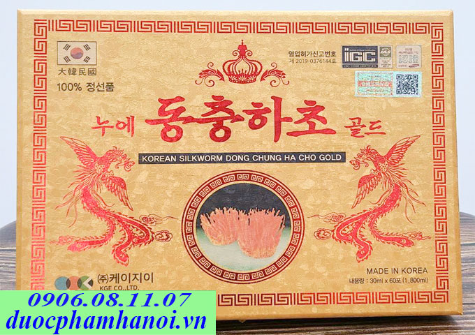 Đông Trùng Hạ Thảo KGE Hộp Gỗ Vàng