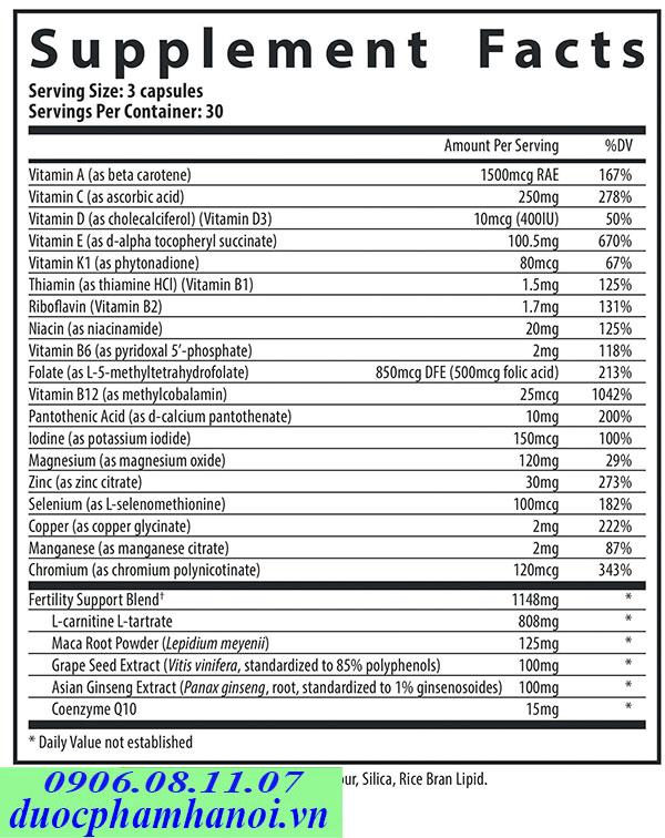 FertilAid Multivitamin For Men 90 vien cua My