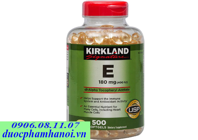 Kirkland vitamin E 400iu 500 vien