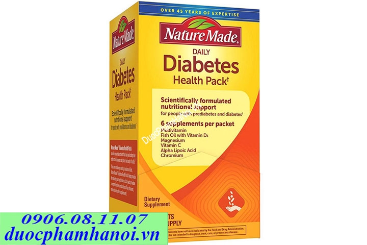 nature made diabetes health pack 60 gói