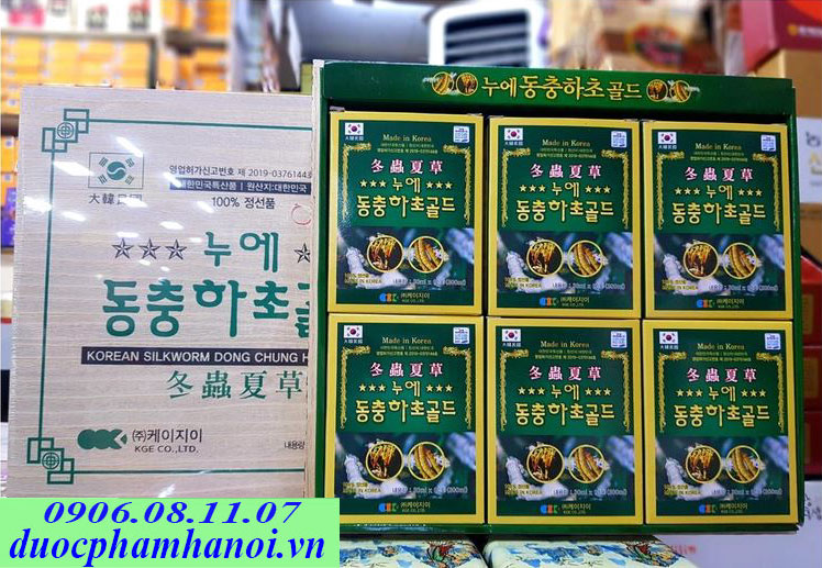 Đông Trùng Hạ Thảo KGE Hộp Gỗ trắng