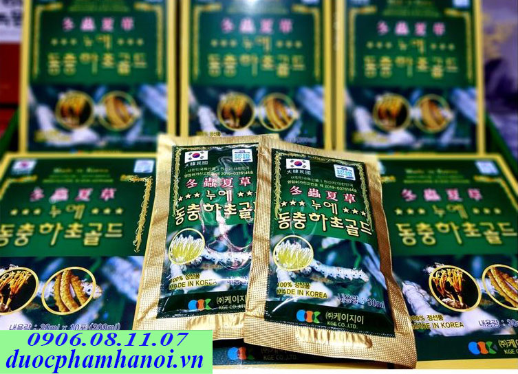 Đông Trùng Hạ Thảo KGE Hộp Gỗ trắng