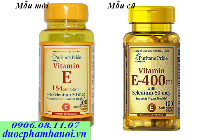 Puritan vitamin E 400iu 100 vien cua My