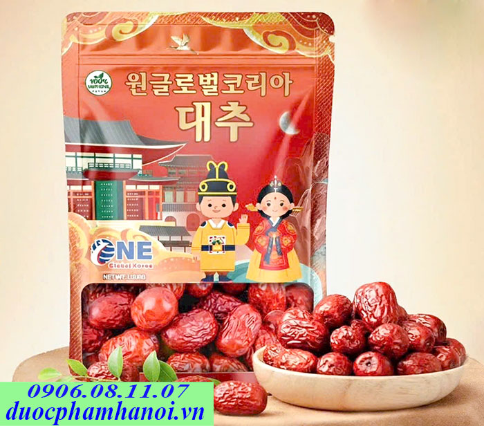 Táo đỏ sấy khô Hàn Quốc One Global Korea 1kG chính hãng