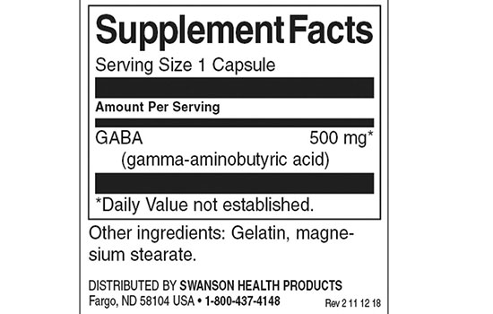 Thuốc Swanson Gaba Gamma Aminobutyric Acid 500mG