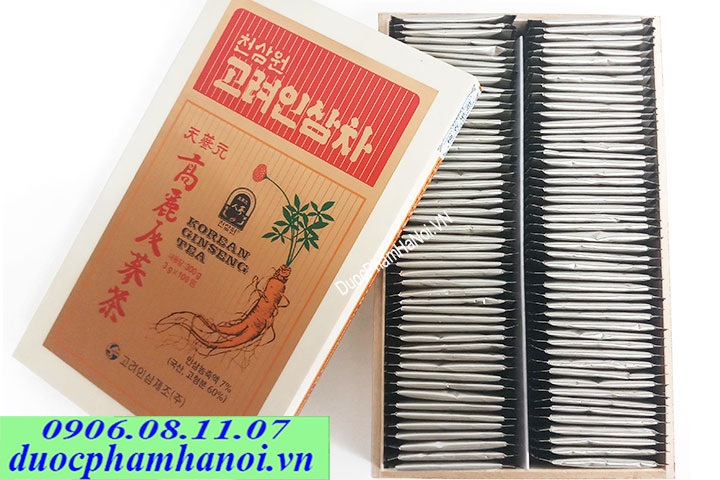 Trà sâm Hàn Quốc Korean Ginseng Tea hộp 100 gói