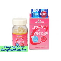 Honen nano collagen hyaluronic acid  Nhật Bản 120 viên