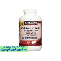 Kirkland calcium citrate magnesium zinc vitamin d3 500 viên
