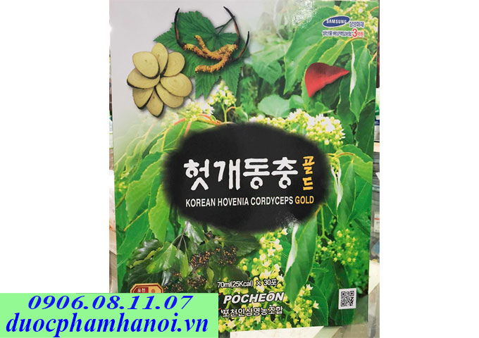Nước bổ gan đông trùng Korean Hovenia Cordyceps Gold Hàn Quốc