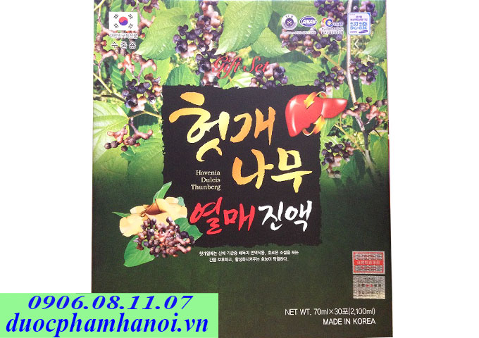 Nước bổ gan giải độc gift set hovenia dulcis thunberg 2 tem Hàn Quốc