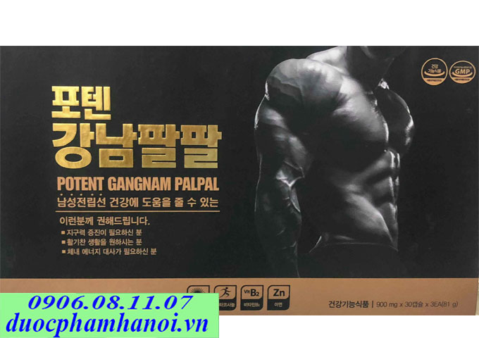 Viên uống cường dương Potent Gangnam Palpal của Hàn Quốc