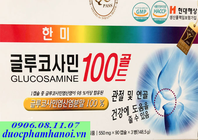 Viên uống bổ xương khớp Glucosamine 100 chính hãng Hàn Quốc