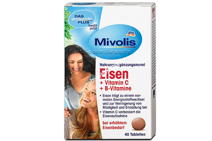 Bổ Sung Sắt Mivolis Eisen + Vitamin C + B 40 Viên Của Đức