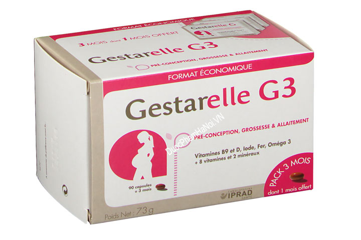 Vitamin cho bà bầu Gestarelle G3 hộp 90 viên của Pháp